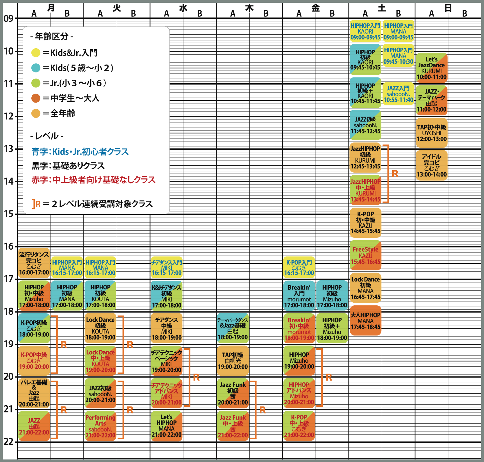 タイムテーブル